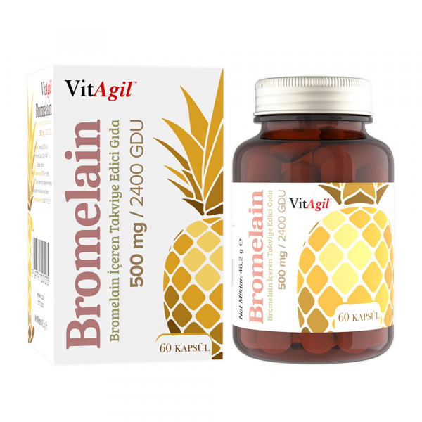 VitAgil Bromelain 500 Mg 60 Kapsül